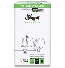 Natural Bebek Bezi 2'Li Fırsat Paketi 7 Beden 40 Adet