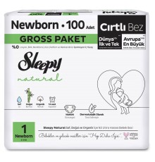 Sleepy Natural Bebek Bezi Gross Paket 1 Beden 2-5 Kg 100 Adet