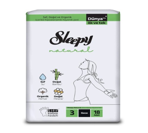 Sleepy Natural Süper Eco Paket Gece 18 Adet