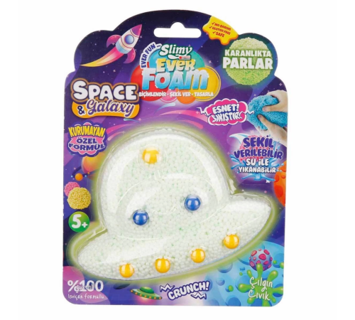 Slimy Ever Gece Parlayan Köpük Slime Ufo Slimy Ever Gece Parlayan Köpük Slime Ufo