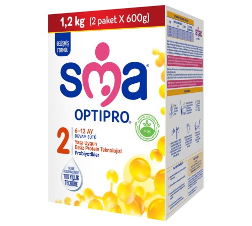 SMA Optipro Probiyotik 2 Bebek Devam Sütü 6-12 Ay 1200 Gr SMA Optipro Probiyotik 2 Bebek Devam Sütü 6-12 Ay 1200 Gr
