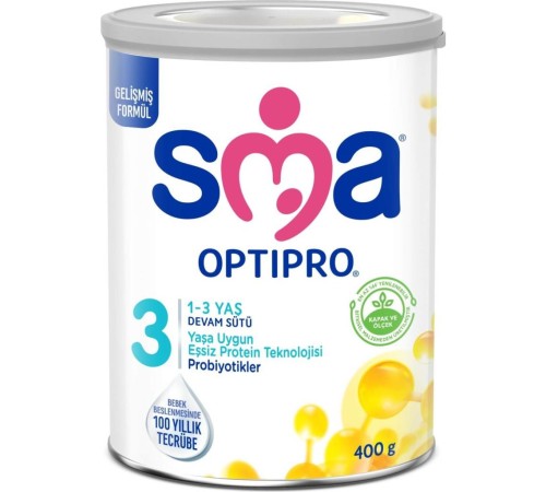 SMA Optipro Probiyotik 3 Bebek Devam Sütü 1-3 Yaş 400 Gr SMA Optipro Probiyotik 3 Bebek Devam Sütü 1-3 Yaş 400 Gr