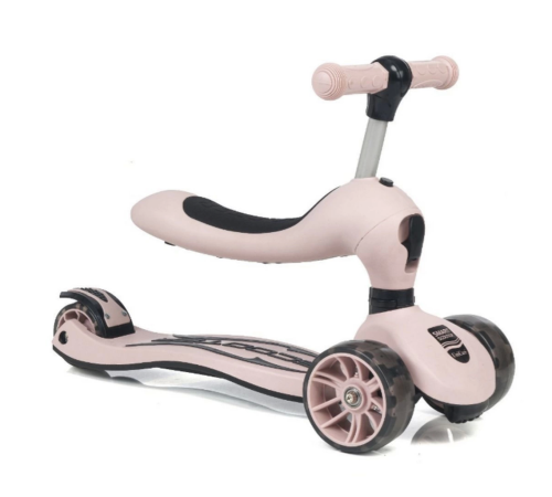 Smart Oturaklı 3 Tekerlekli Işıklı Scooter Bebe Somon Smart Oturaklı 3 Tekerlekli Işıklı Scooter Bebe Somon