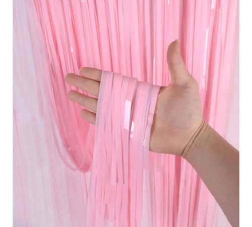 Soft Pembe Püsküllü Kapı Perdesi - Parti, Baby Shower, Cinsiyet Partisi 1x2 m Soft Pembe Püsküllü Kapı Perdesi - Parti, Baby Shower, Cinsiyet Partisi 1x2 m