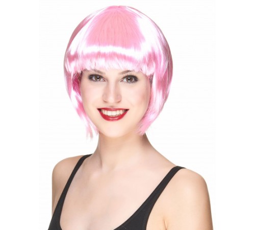 Soft Pembe Renk Parti Peruğu Küt Saç