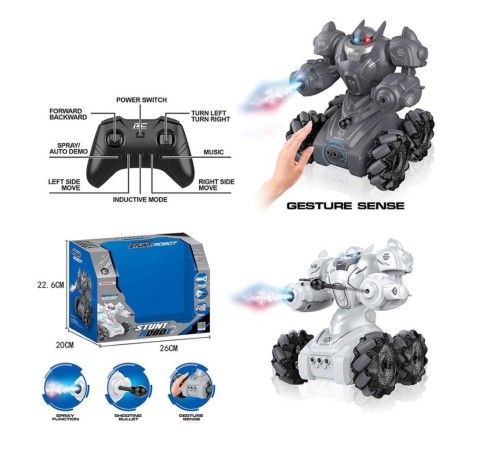 SYR-666-861 Kumandalı Şarjlı Işıklı Roket ve Buhar Atan Robot Araba -Vardem Oyuncak SYR-666-861 Kumandalı Şarjlı Işıklı Roket ve Buhar Atan Robot Araba -Vardem Oyuncak
