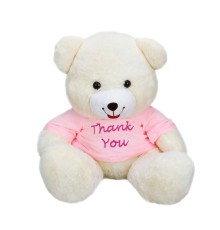 T-Shirtlü Oturan Peluş Ayı 60 cm