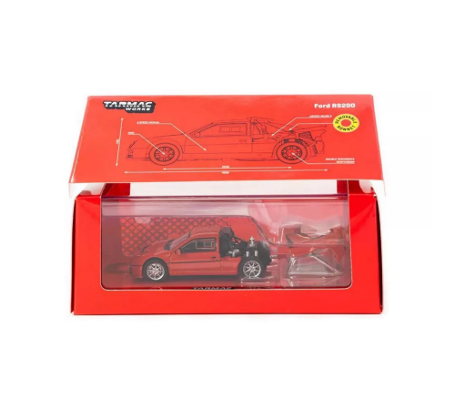 Tarmac Works 1/64 Ford RS200 Red Tarmac Works 1/64 Ford RS200 Red