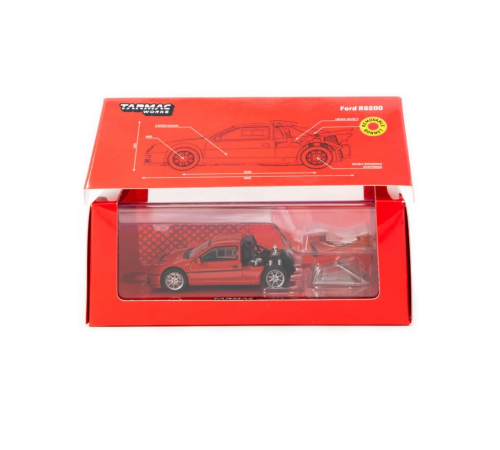 Tarmac Works 1/64 Ford RS200 Red