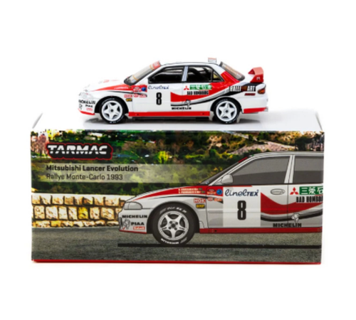 Tarmac Works 1/64 Mitsubishi Lancer Evolution Rallye Monte-Carlo 1993 #8 Tarmac Works 1/64 Mitsubishi Lancer Evolution Rallye Monte-Carlo 1993 #8