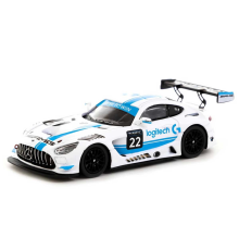 Tarmac Works 1:64 X Logitech Mercedes AMG GT3 Logitech G Race with Plastic Truck Packaging