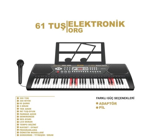 TFL-328-21 Vlektro Kutulu 61 Tuş Büyük Lcd Ekranlı Elektronik Büyük Org TFL-328-21 Vlektro Kutulu 61 Tuş Büyük Lcd Ekranlı Elektronik Büyük Org