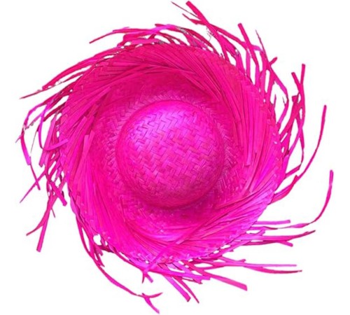 Tropikal Parti Pembe Fuşya Hasır Hawaii Şapkası 13x36 cm Tropikal Parti Pembe Fuşya Hasır Hawaii Şapkası 13x36 cm