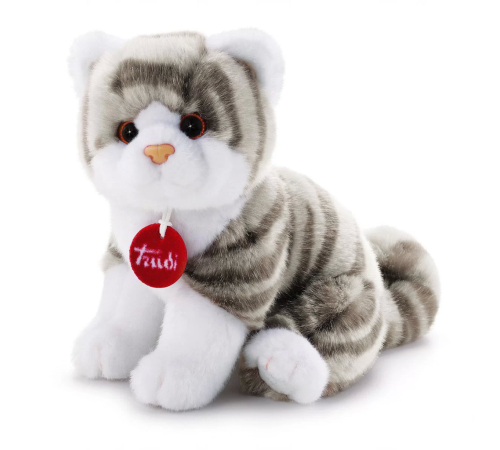 Trudi Brad Peluş Beyaz Gri Kedi 20 cm Trudi Brad Peluş Beyaz Gri Kedi 20 cm