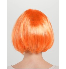   Turuncu Renk Küt Parti Peruğu Kısa Takma Saç
