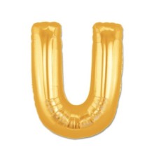 U Harf Folyo Balon Altın Renk  40 inç