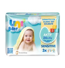 Uni Baby Aktif Sensitive Islak Havlu Mendil 3Lü 156 Yaprak