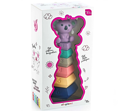 Vinyland Soft Beşgen Halkalar Koala 7'li Set 661884 Vinyland Soft Beşgen Halkalar Koala 7'li Set 661884