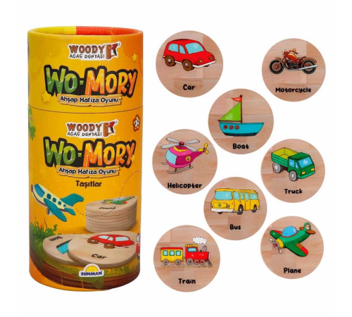Woody Wo-Mory Ahşap Hafıza Oyunu Woody Wo-Mory Ahşap Hafıza Oyunu