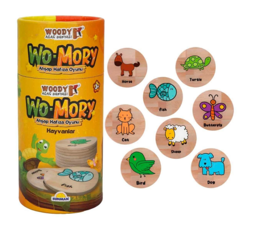 Woody Wo-Mory Ahşap Hafıza Oyunu Woody Wo-Mory Ahşap Hafıza Oyunu