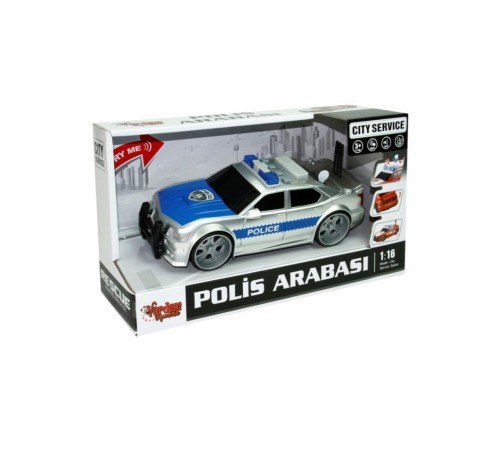 WY620A-B 1:16 Sürtmeli Sesli Işıklı Polis Arabası -Vardem WY620A-B 1:16 Sürtmeli Sesli Işıklı Polis Arabası -Vardem