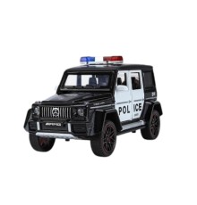 XHD-B2433 -Vardem  Çek Bırak Işıklı ve Sesli G Polis Metal Jeep 1:24