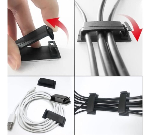 Yapışkanlı Kablo Düzenleyici Klips 4lü Set