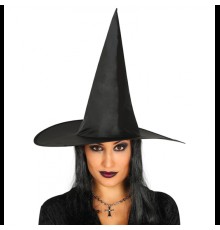 Yetişkin Boy Siyah Cadı Şapkası ve Uzun Siyah Cadı Peruğu