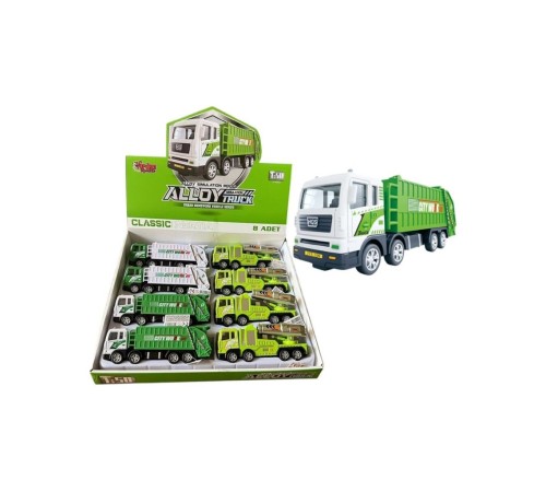 YH-711-57A SÜRTMELİ METAL 1:50 ÇÖP KAMYONU YH-711-57A SÜRTMELİ METAL 1:50 ÇÖP KAMYONU