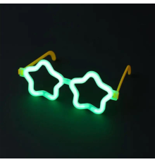 Yıldız Glow Gözlük - Yıldız Şekilli Glow Stick Gözlüğü - Glow Partisi Gözlük 12 Adet