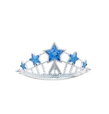 Yıldız Şekilli Elsa Prenses Kraliçe Tacı Mavi Renk Çocuk Boy 5x17 cm