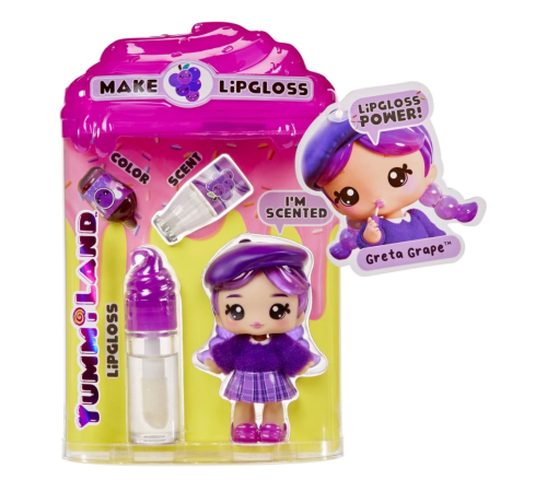 Yummiland Greta Grape Bebeği ve Dudak Parlatıcısı Yummiland Greta Grape Bebeği ve Dudak Parlatıcısı