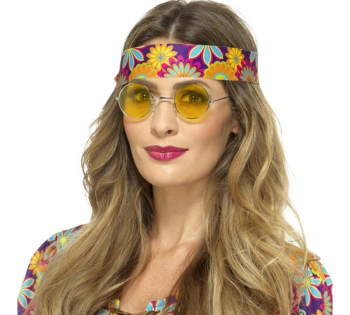 Yuvarlak Cam John Lennon Tarzı Hippi Gümüş Çerçeveli Sarı Gözlük Yuvarlak Cam John Lennon Tarzı Hippi Gümüş Çerçeveli Sarı Gözlük