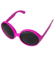   Yuvarlak Yeşilçam 80 li 90 lı Yıllar Parti Gözlüğü Retro Pembe Renk