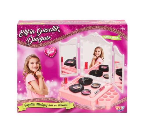 ZEY2044 LED Işıklı Elif'in Güzellik Dünyası Makyaj Seti -Zey Toys