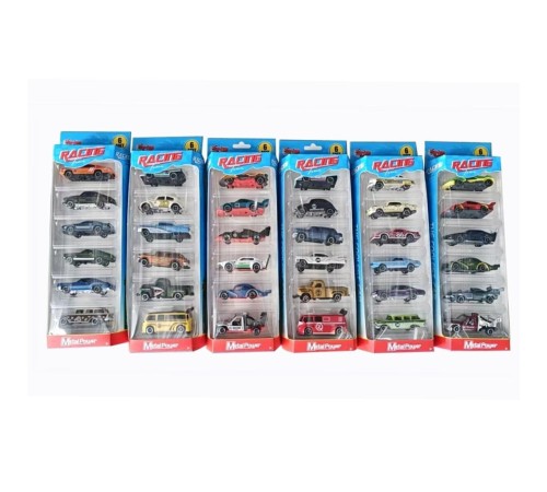 ZQ11316-Vardem Kartela 1:64 Metal 6 Parça Araba Seti ZQ11316-Vardem Kartela 1:64 Metal 6 Parça Araba Seti