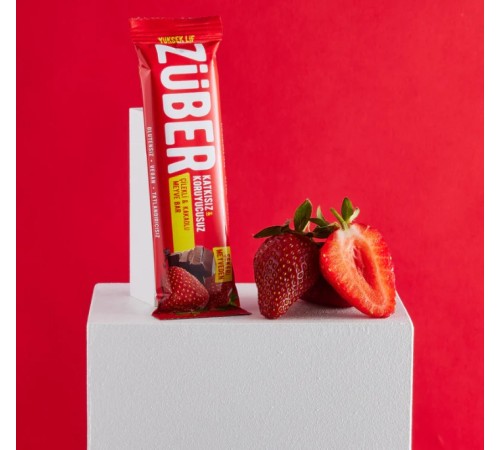 Züber Meyve Barı 40 Gr Çilekli Kakaolu