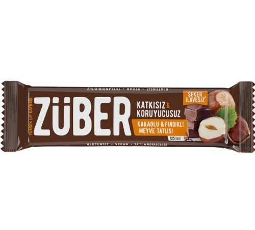 Züber Meyve Barı 40 Gr Fındık ve Kakaolu