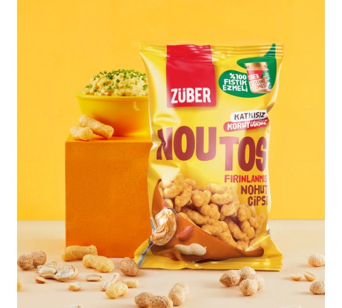Züber Noutos Fırın Nohut Cipsi 55 Gr Fıstık