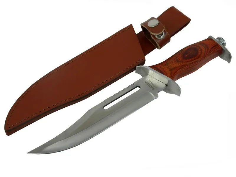 Toptan Bulurum 111 Rambo Bıçağı 32 cm  Ahşap Metal Saplı, Perçinli