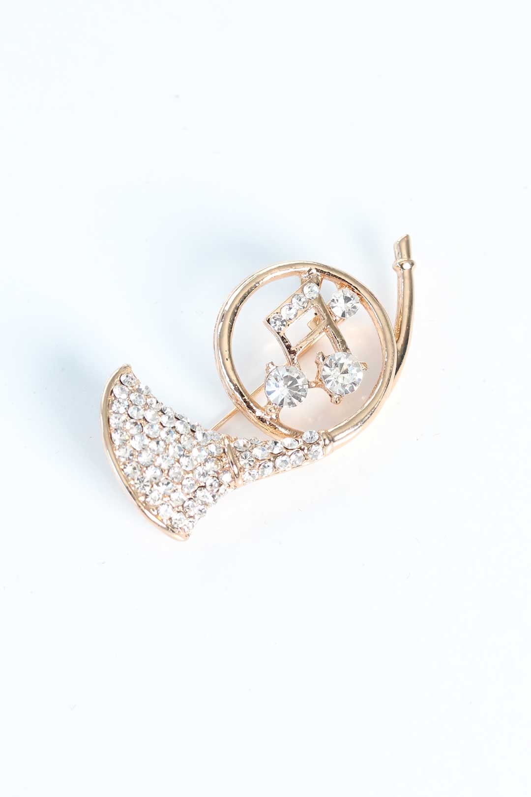 Zircon Stone Metal Brooch