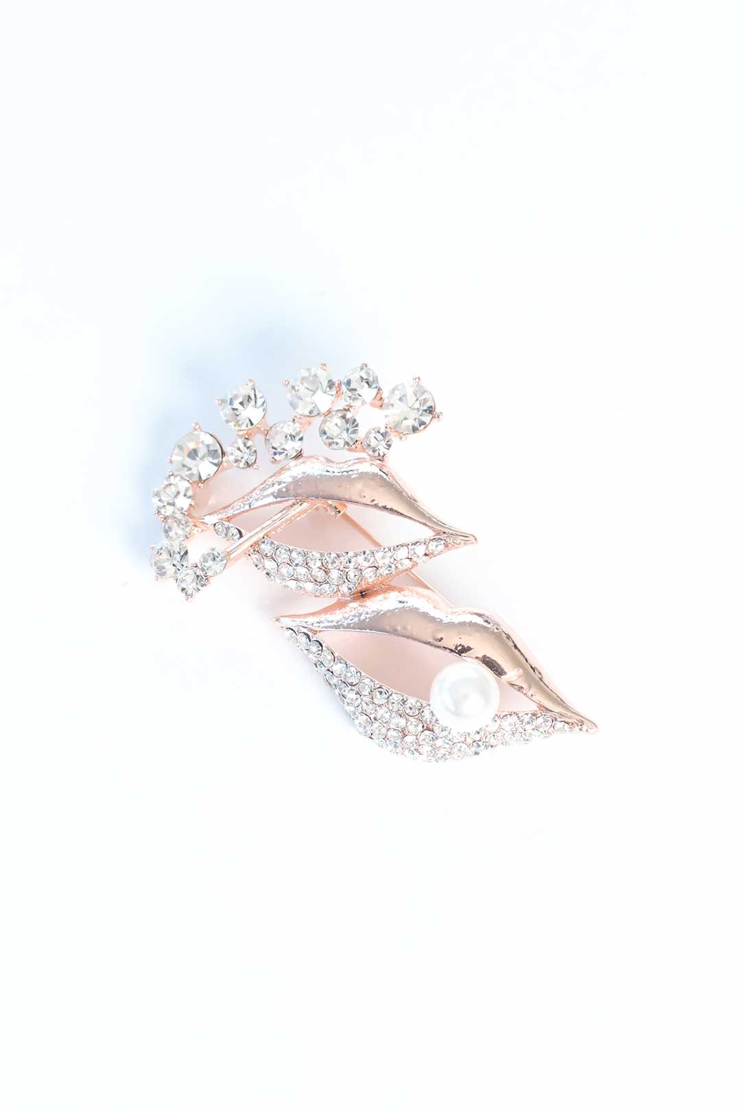 Zircon Stone Metal Brooch