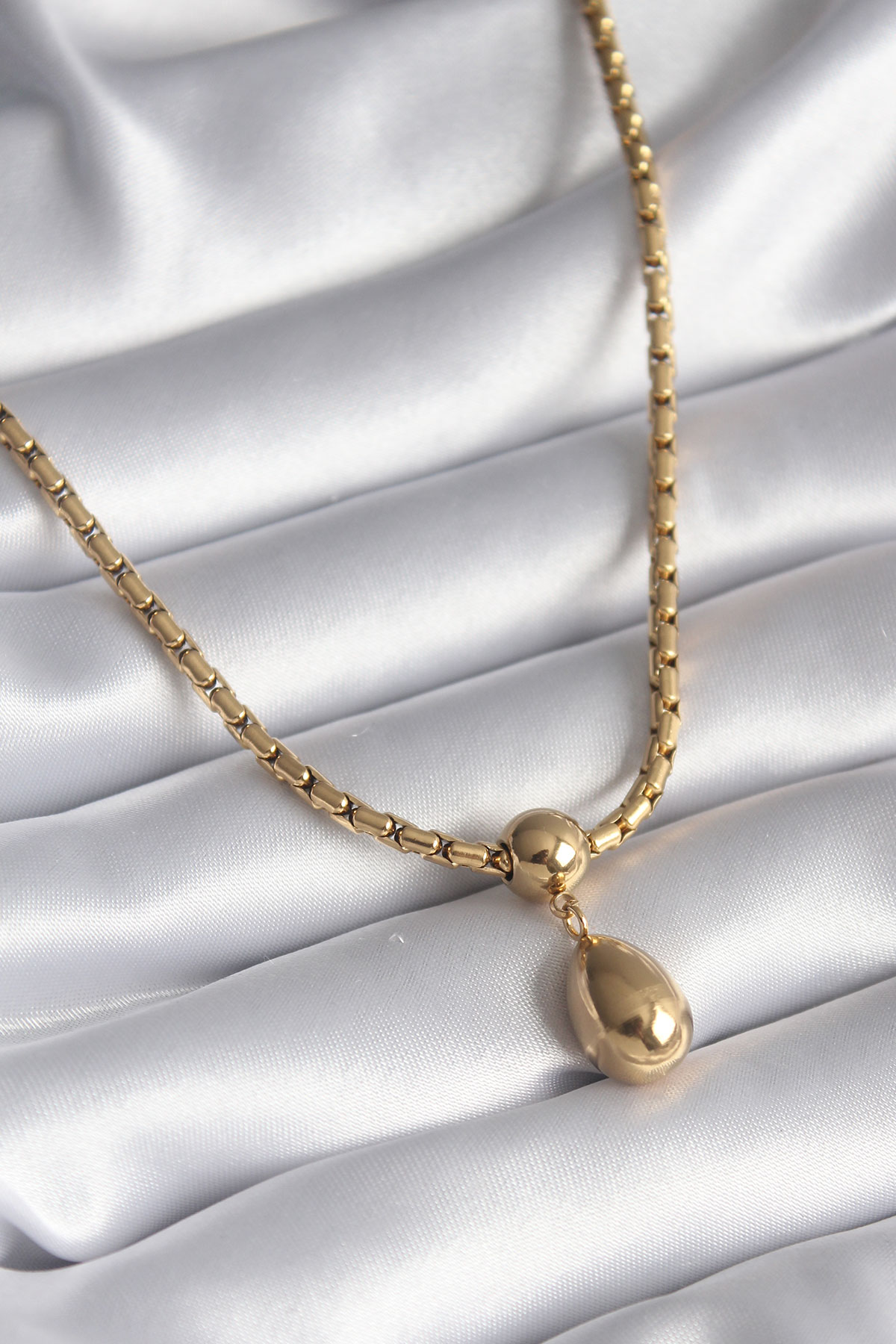 316L Steel Gold Color Snake Back Chain Model Drop Attack Women Necklace