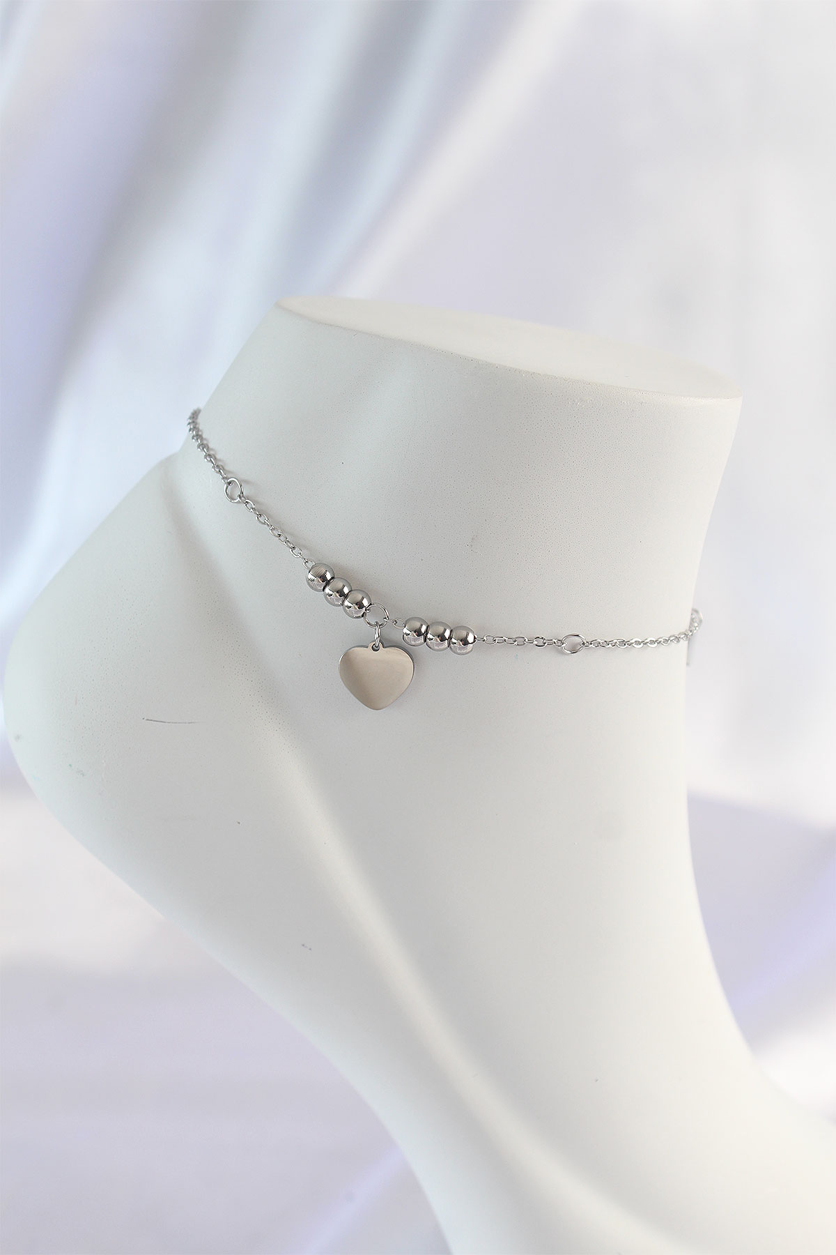 316L Steel Silver Color Zircon Stone Detail Hearty Halhal