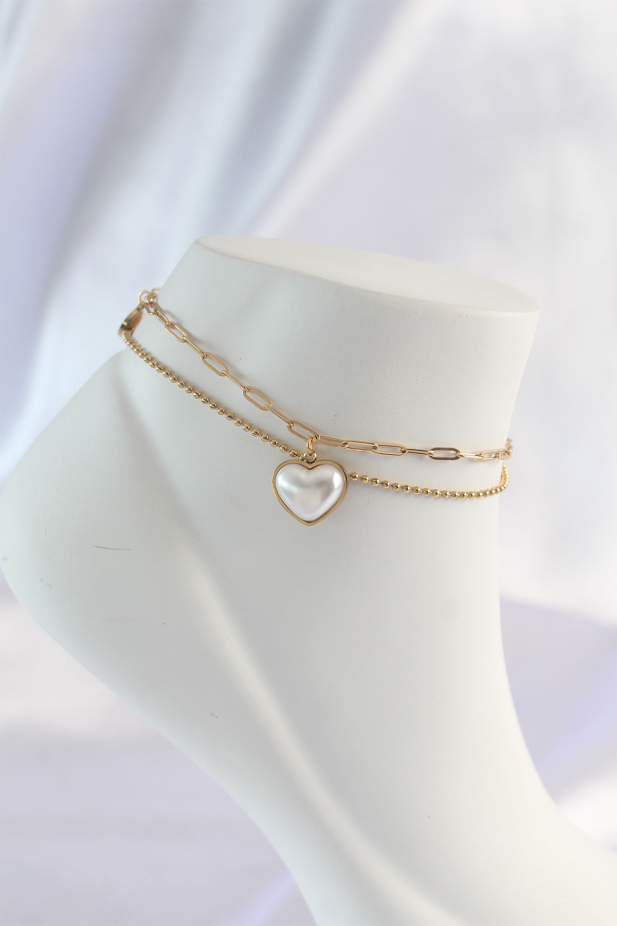 316L Steel Gold Color White Hearty 2li Halhal