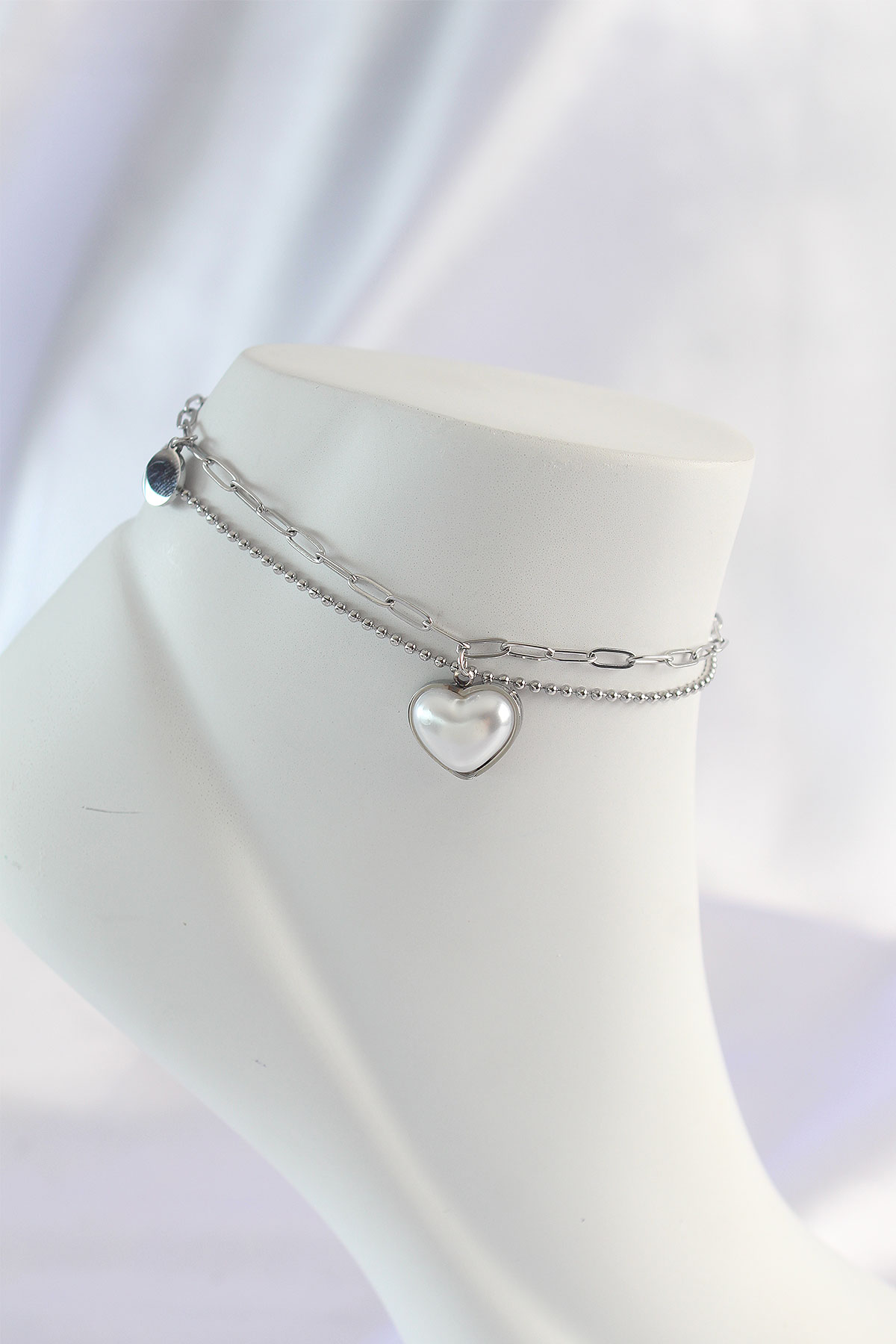 316L Steel Silver Color White Hearty 2li Halhal