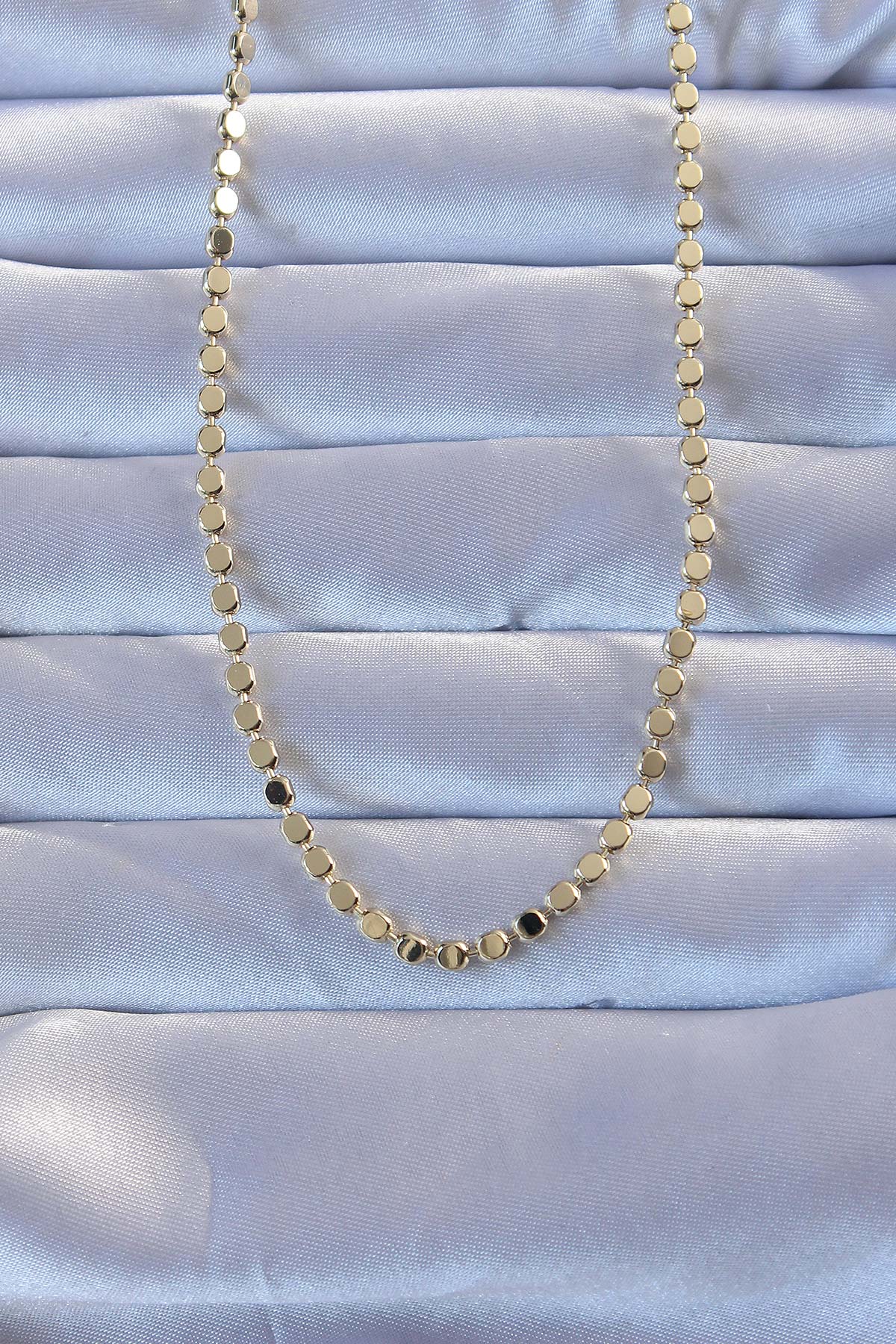 Brass Gold Color Piece Ezme Necklace