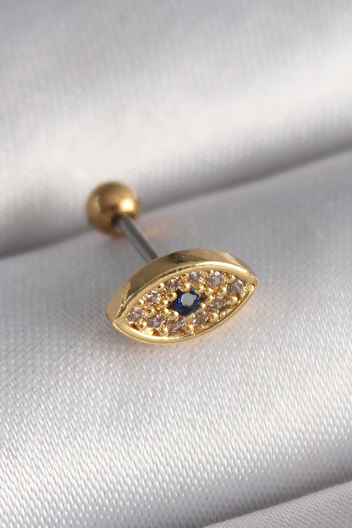 316L Steel Gold Color Zircon Stone Eye Tragus Piercing
