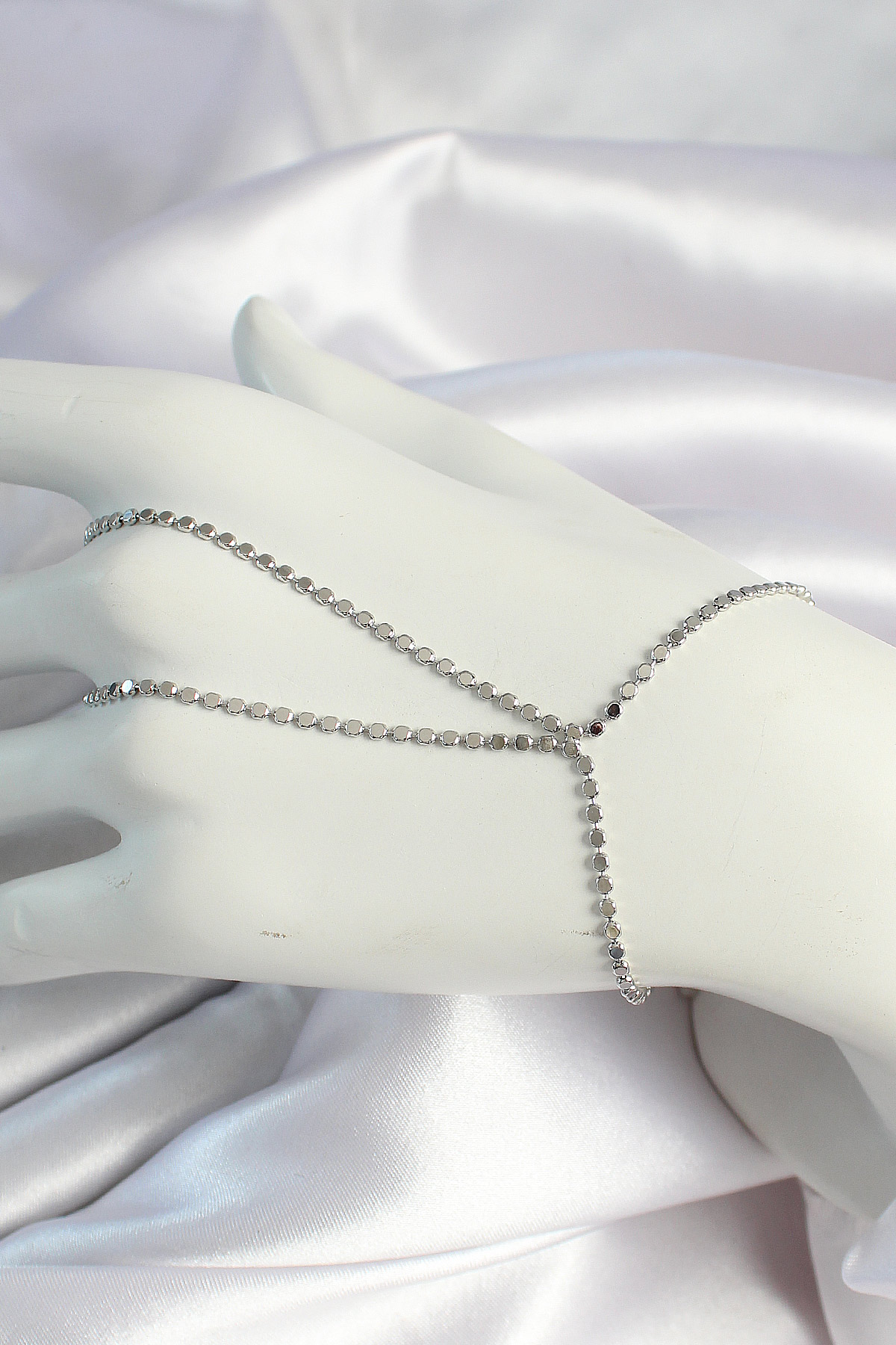 Brass Silver Color Crush Chain Şahmeran