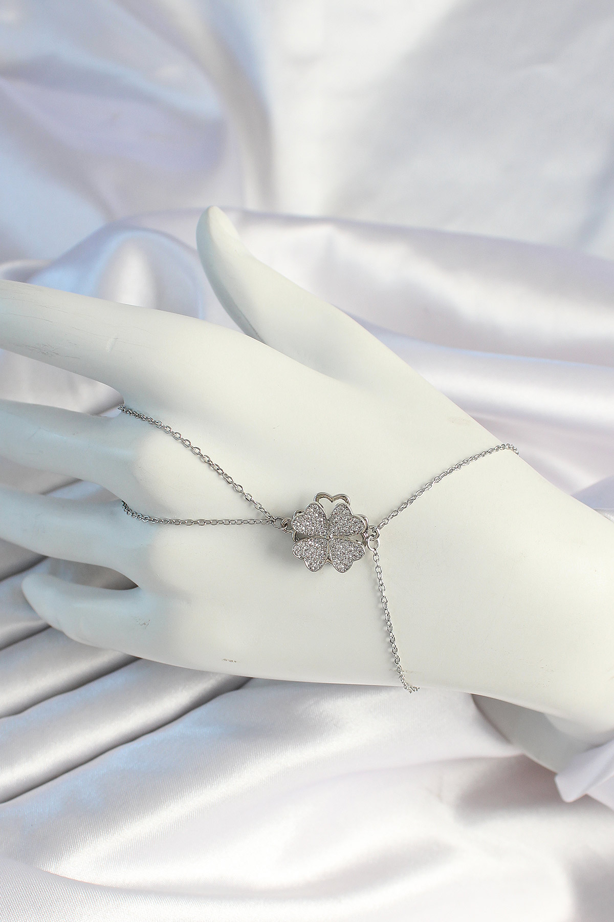 316L Steel Chain Silver Color Rotating Yonca Şahmeran